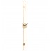 Long Striped Gold Wall Clock